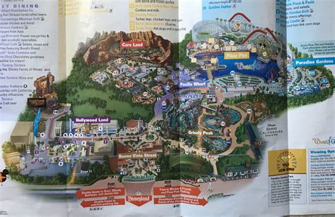 2019 Disney California Adventure Theme Park Map