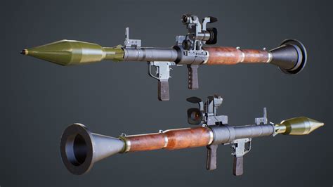 3d Model Rpg Rocket Launcher Vr Ar Low Poly Cgtrader