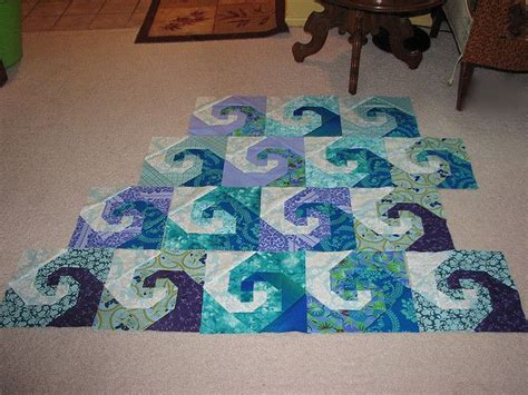 Ocean Waves Quilt Blocks By Bearpicnic Via Flickr Colors And Patterns