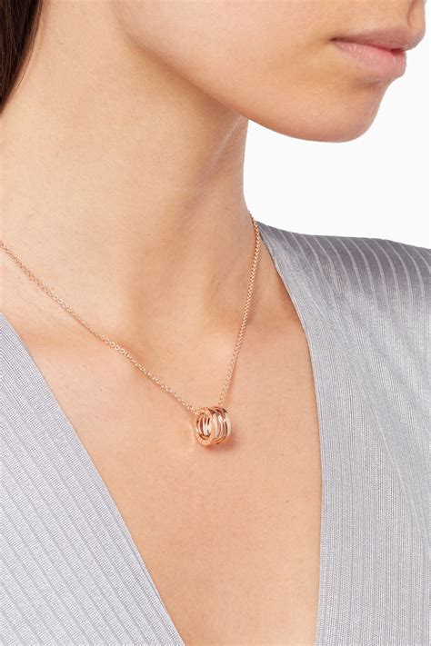 Shop Bvlgari Rose Gold Bzero1 Design Legend Necklace For Women