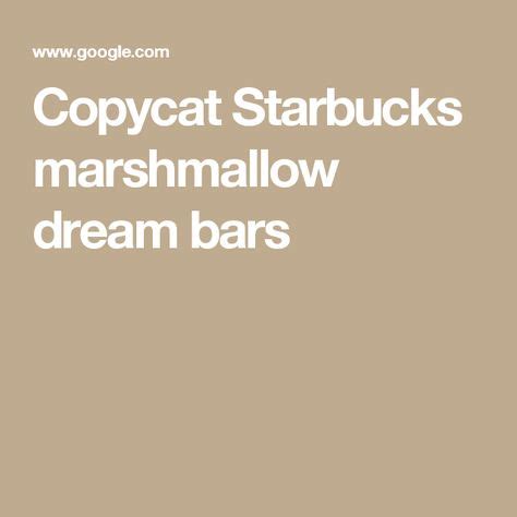 Check spelling or type a new query. Make your own gourmet dream bars | Starbucks marshmallow ...