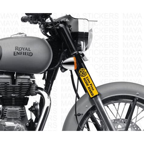 Jdm glossy black and white sticker pack 100pc for car bike laptop skateboard. Live free ride hard bike fork stickers for Royal Enfield bikes