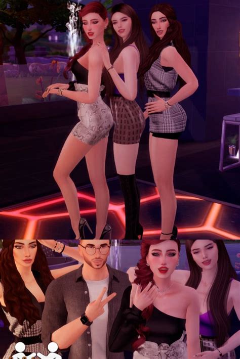 club night pose pack by beto ae0 4 best friends best friend poses friends poses sims 4