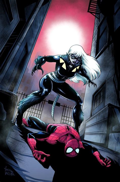 Black Cat Vs Spiderman By Lucianovecchio Black Cat Marvel Spiderman