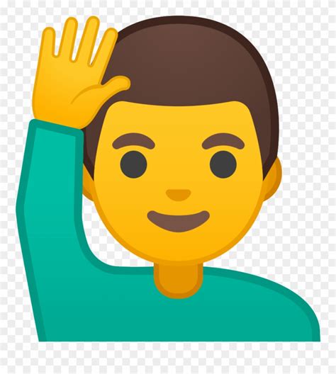 Man Raising Hand Icon Doctor Emoji Clipart 629854 Pinclipart