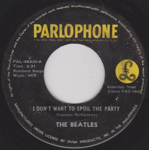 The Beatles I Dont Want To Spoil The Party Words Of Love 1964 Vinyl Discogs