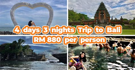 4 Days 3 Nights Trip To Bali Rm 880 Per Person Travelog Moments