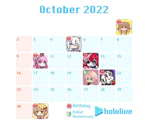 Hololive Fan Wikicalendaroctober 2022 Hololive Fan Wiki