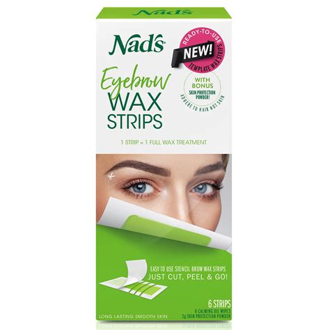 Nads Eyebrow Wax Strips For Easy Eyebrow Shaping 6ct