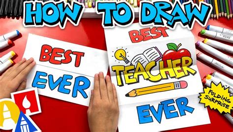 How To Draw The Best Teacher Ever Folding Surprise Art For Kids Hub