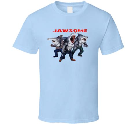Jawsome T Shirt Buff Sharks Jaws Hammerhead Great Cool Teevimy