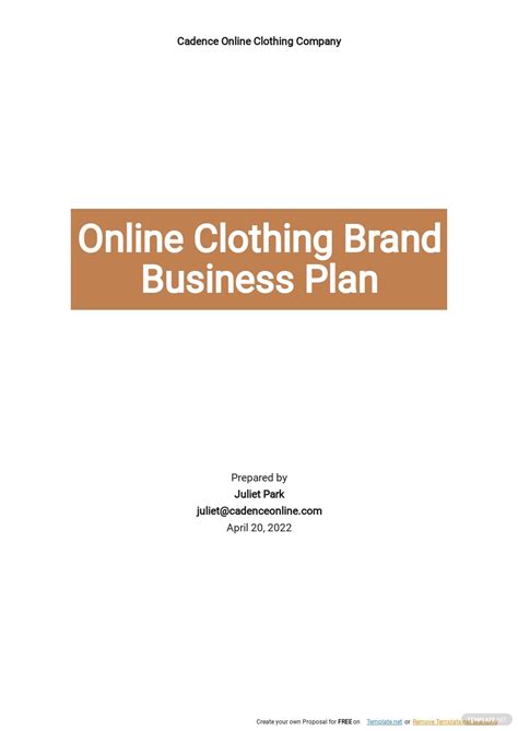 Clothing Plan Templates Documents Design Free Download