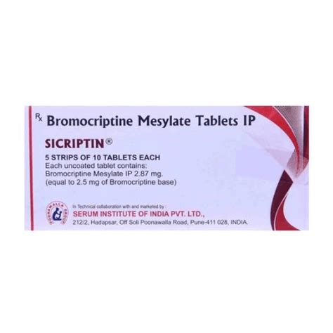 Sicriptin 2 5mg Tablet Uses Side Effects Price Medzbuddy