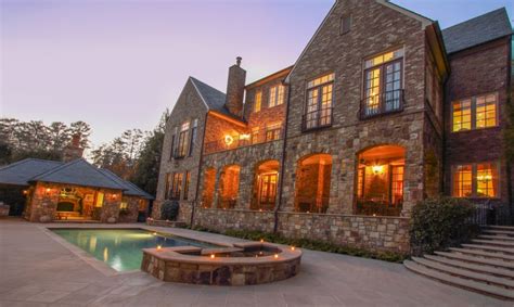 35 Million Brick And Stone Mansion In Atlanta Ga Homes Of The Rich