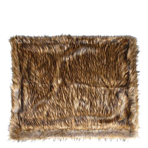 Faux fur blanket thorw beautiful brown wolf faux fur. Brown Medium Faux Fur Blanket With Fleece Backing, 78x48cm ...