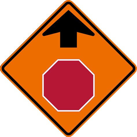 Stop Ahead Symbol Roll Up Traffic Safety Sign from Trans Supply