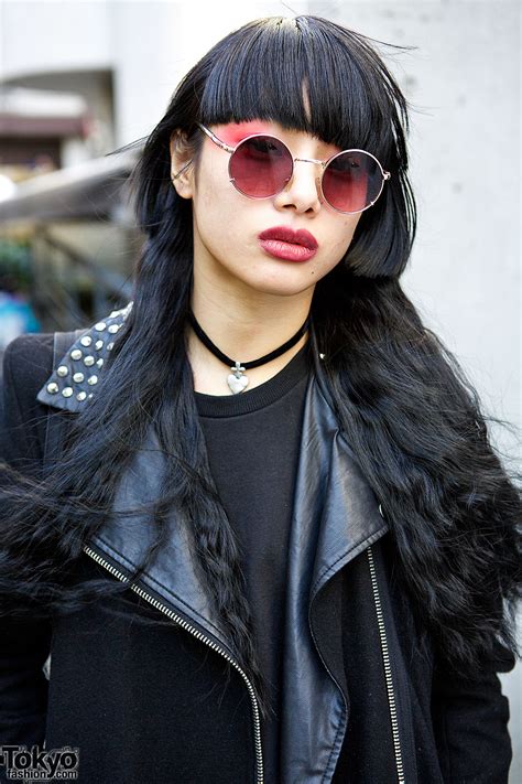 Round Sunglasses And Biker Jacket Tokyo Fashion News