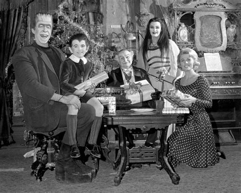 The Munsters Cast From The Tv Show 8x10 Christmas Publicity Photo