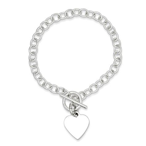 Sterling Silver Polished Heart Charm Bracelet You Can Find Out More