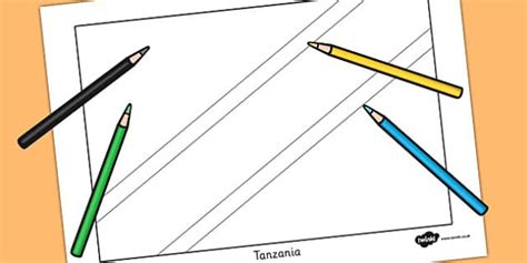 Tanzania Flag Coloring Sheet Teacher Made Twinkl