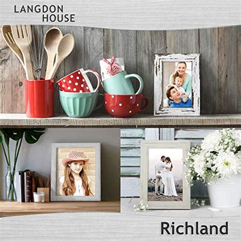 Langdon House 8x10 Picture Frames Distressed White 6 Pack Farmhouse