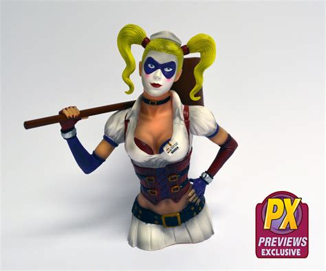 Mar148224 Arkham Asylum Harley Quinn Px Bust Bank Previews World