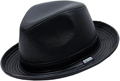 Mens Genuine Leather Fedora Hat Made In Usa Black Xl At Amazon Mens