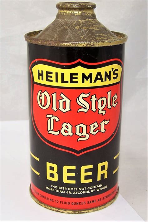 Lot Detail Heilemans Old Style Lager Low Pro Cone Top Beer Can Dncmt 4