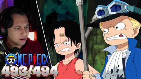 Luffy Meets Ace And Sabo One Piece Episode 493 494 Reaction Youtube