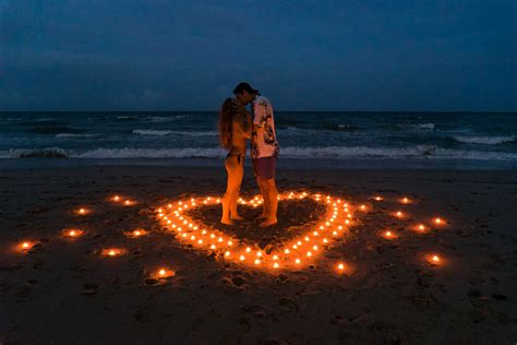 Candle Heart Beach Proposal In Los Angeles Paparazzi Proposals