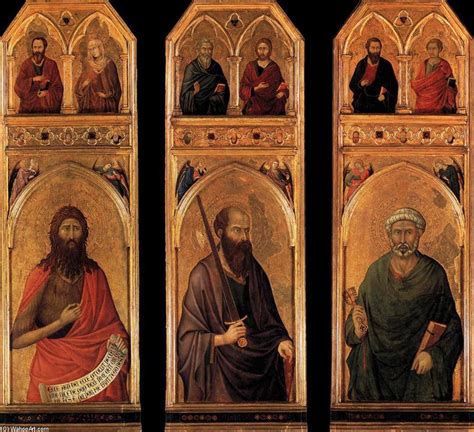 Riproduzioni Darte Tre Pannelli Dell Altare Di Santa Croce 1325 Di