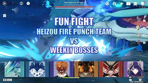 FUN FIGHT Heizou Fire Punch Team Vs Weekly Bosses YouTube