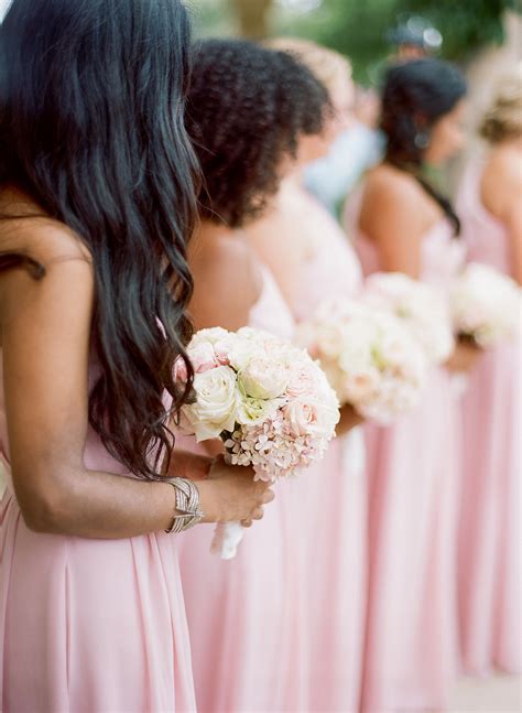 Bridesmaids In Pink Dresses Elizabeth Anne Designs The Wedding Blog