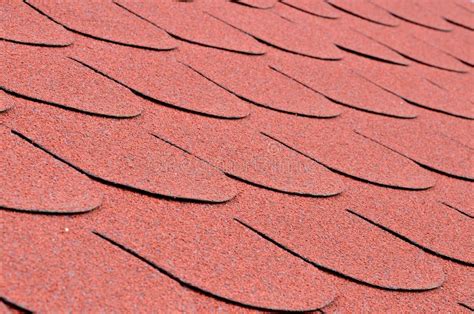 Red Shingles On A Roof In Close Up Stock Photo Image Of House