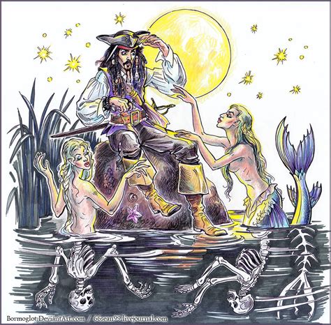 Captain Jack Sparrow And The Ghost Mermaids By Bormoglot On Deviantart