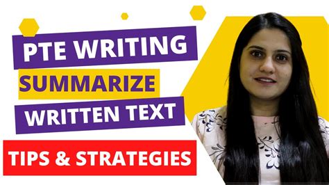 Pte Writing Summarize Written Text Tips Strategies Youtube