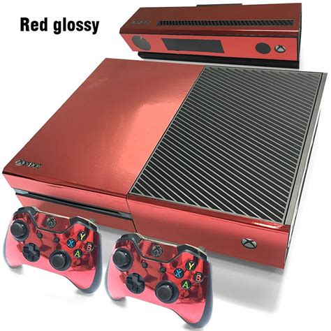 Buy Vinyl Decal Chrome Red Sticker For Xbox One Console Skin And 2 Controllers