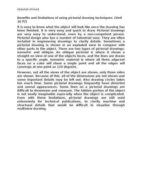 Using or relating to paintings, drawings.: Benefits and Limitations of Using Pictorial Drawing ...
