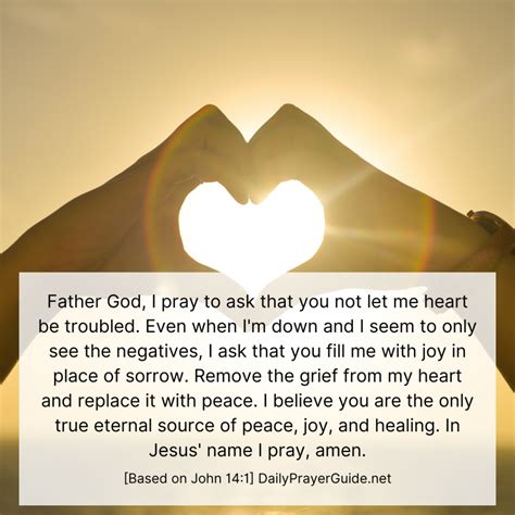 A Prayer To Not Let My Heart Be Troubled John 141 Daily Prayer Guide