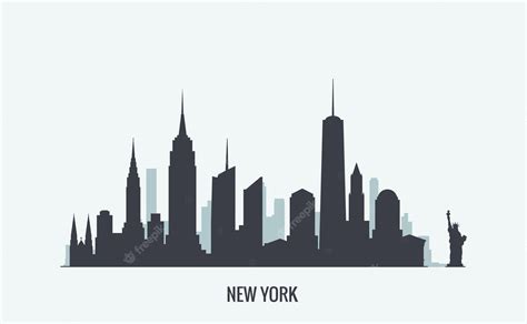 Premium Vector New York Skyline Silhouette