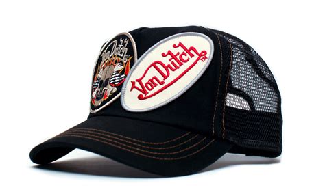 Von Dutch Originals Black Two Patch Hat Vintage 2005 Cap