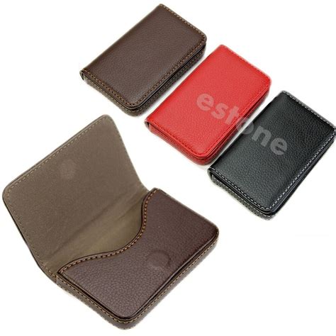 Keep loyalty cards, business cards, gift cards, library cards, membership cards, aaa card, health card, national parks card, and the like all together in this classy organizer. New Pocket Leather Business ID Credit Card Holder Case Wallet | eBay