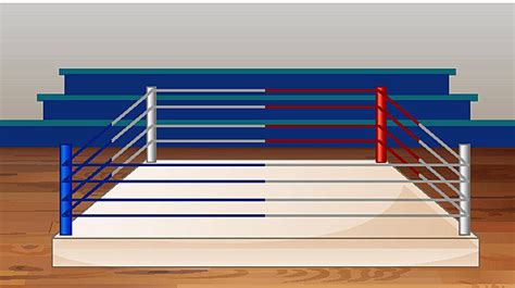 Background Scene Of Boxing Ring With Stadium Sport Boxing Ring Clip Art