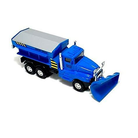 6 Snow Plow Salt Truck Diecast Metal Model Toy With Swivel Pull Action