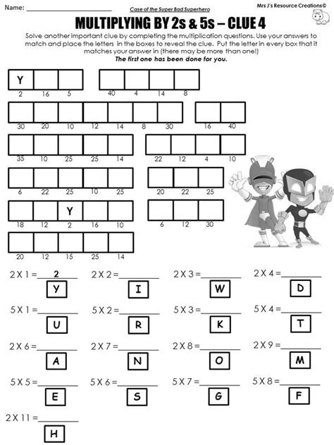 Math Mystery Worksheet Which