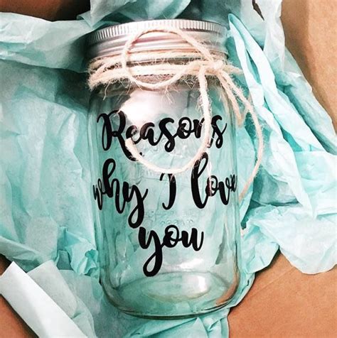 Reasons Why I Love You Jar Couples T Best Friend T Etsy