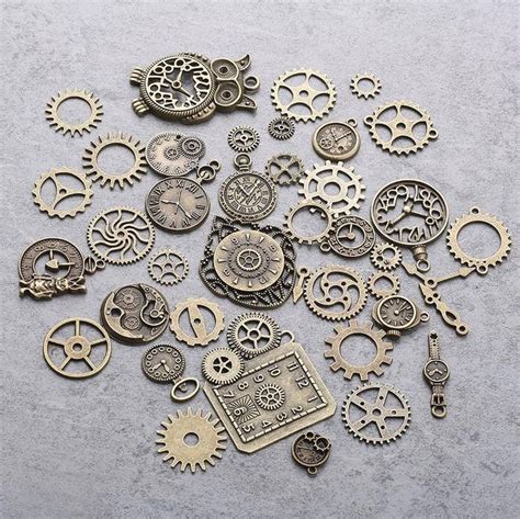Steampunk Gear Charms Clock Parts And Cogs Timepieces Etsy