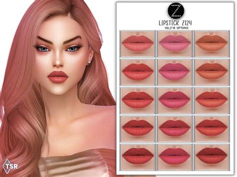 Sims 4 Lipstick Z124 By Zenx Best Sims Mods