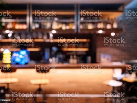 Blur Bar Pub Counter And Seats Restaurant Background Stock Photo ...