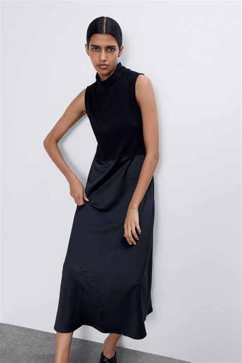 Combined Dress Zara Turkey In 2020 Kleider Modestil Ärmelloses Kleid